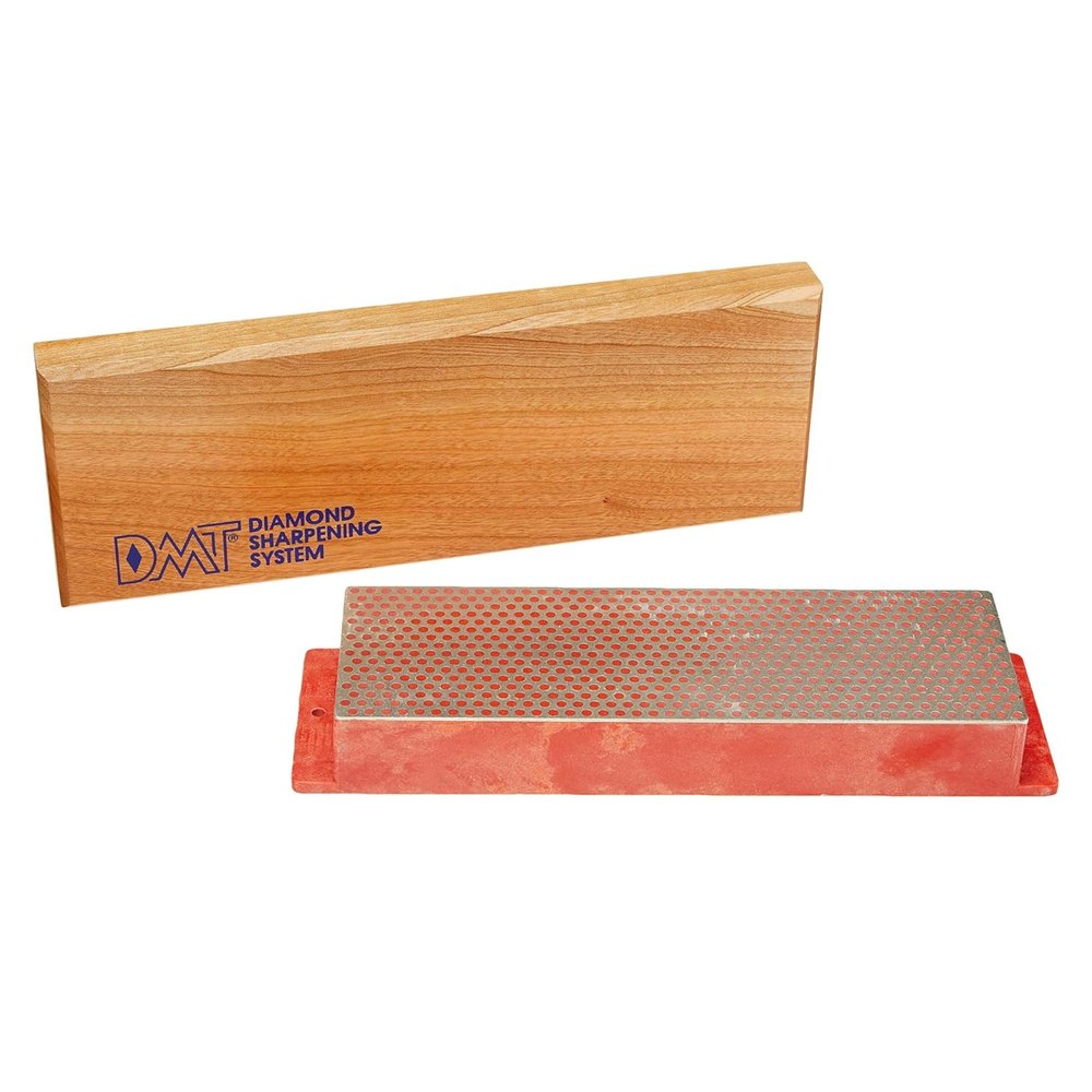 DMT (Diamond Machining Technology) 8-in. Diamond Whetstone Bench Stone, Fine Grit Sharpener with Hardwood Box (W8F), One Size
