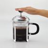 BonJour Coffee Stainless Steel French Press with Glass Carafe, 33.8-Ounce, Monet, Black Handle view 2
