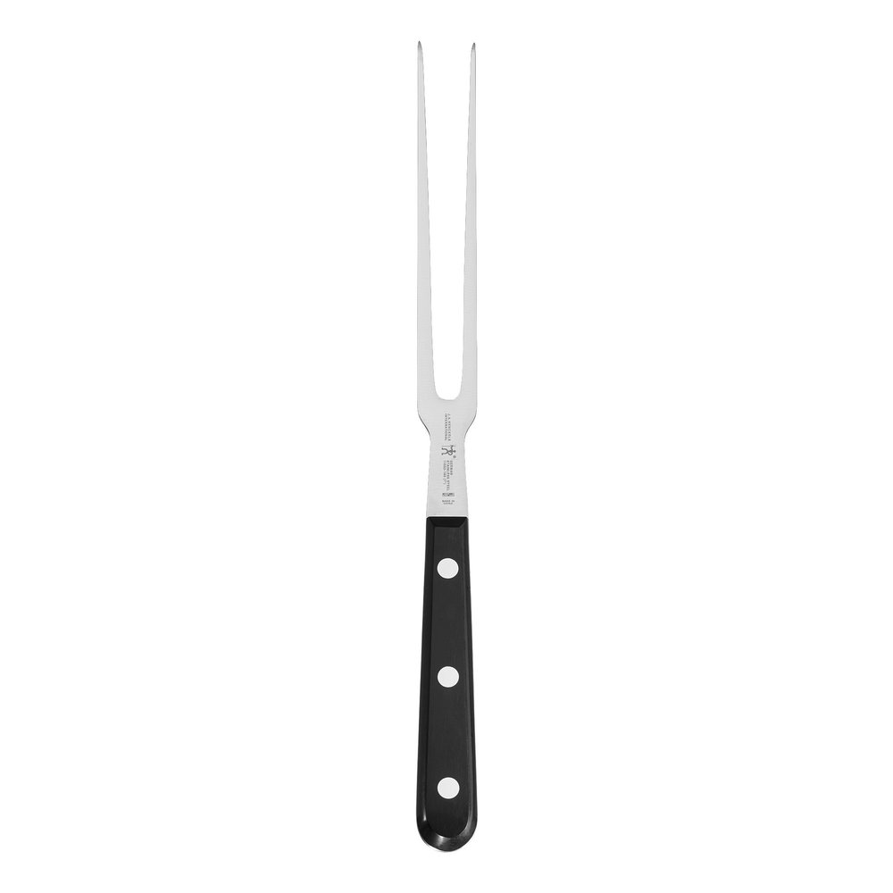 HENCKELS Classic Razor-Sharp 7-inch Flat Tine Carving Fork, German Engineered Informed by 100+ Years of Mastery, Black/Stainless Steel