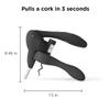 Rabbit W6004N Original Lever Corkscrew Wine Opener with Foil Cutter and Extra Spiral, Black Finish, Smooth Lever Action for Effortless Cork Removal view 2