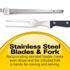 Hamilton Beach Electric Knife Set for Carving Meats, Poultry, Bread, Crafting Foam & More, Reciprocating Serrated Stainless Steel Blades, Ergonomic Design Storage Case + Fork Included, 5Ft Cord, White view 4
