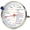Taylor Leave-in Meat Oven Safe Compact Analog Dial Meat Food Grill BBQ Kitchen Cooking Thermometer, 3 inch dial, Stainless Steel view 1