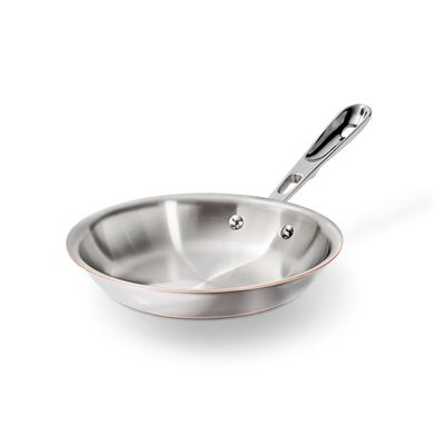 All-Clad Copper Core 5-Ply Stainless Steel Fry Pan 8 Inch Induction Oven Broiler Safe 600F Pots and Pans, Cookware Silver