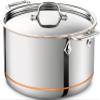 All-Clad Copper Core 5-Ply Stainless Steel Stockpot 8 Quart Induction Oven Broiler Safe 600F Pots and Pans, Cookware Silver view 1