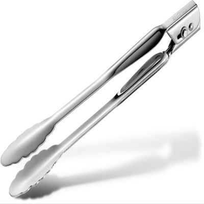 All-Clad Specialty Stainless Steel Kitchen Gadgets Locking Tongs Kitchen Tools, Kitchen Hacks Silver