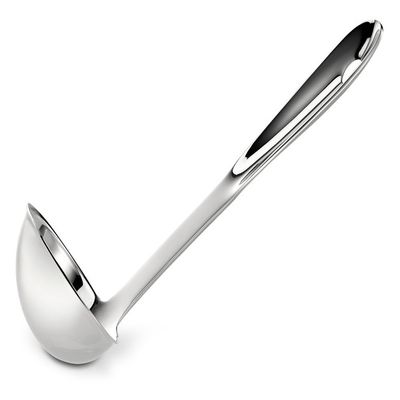 All-Clad Specialty Stainless Steel Kitchen Gadgets Soup Ladle Kitchen Tools, Kitchen Hacks Silver