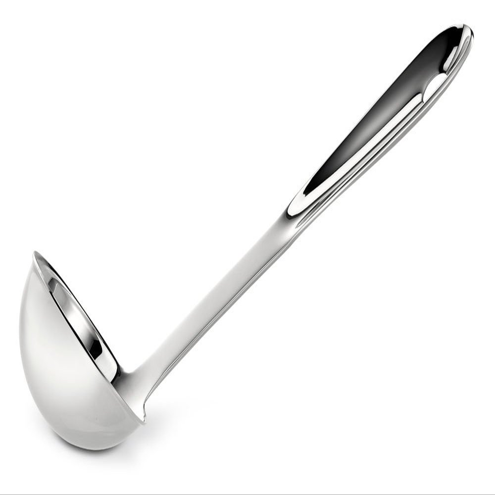 All-Clad Specialty Stainless Steel Kitchen Gadgets Soup Ladle Kitchen Tools, Kitchen Hacks Silver