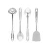 All-Clad 5-Piece Stainless Steel Kitchen Utensil Set  Includes Ladle, Solid Spoon, Slotted Spoon, Turner & Storage Caddy  Heavy-Gauge, Ergonomic, Dishwasher Safe, Silver view 3