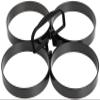 Norpro Nonstick Egg/Pancake Rings, 4 Piece Set view 1