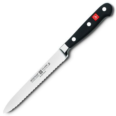 Wusthof Classic 4110 Serrated Utility Knife, 5 Inch