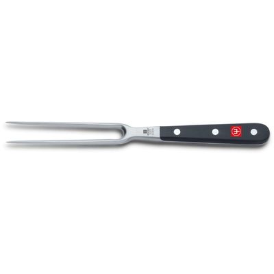 Wusthof Classic Straight Meat Fork, One Size, Black, Stainless Steel