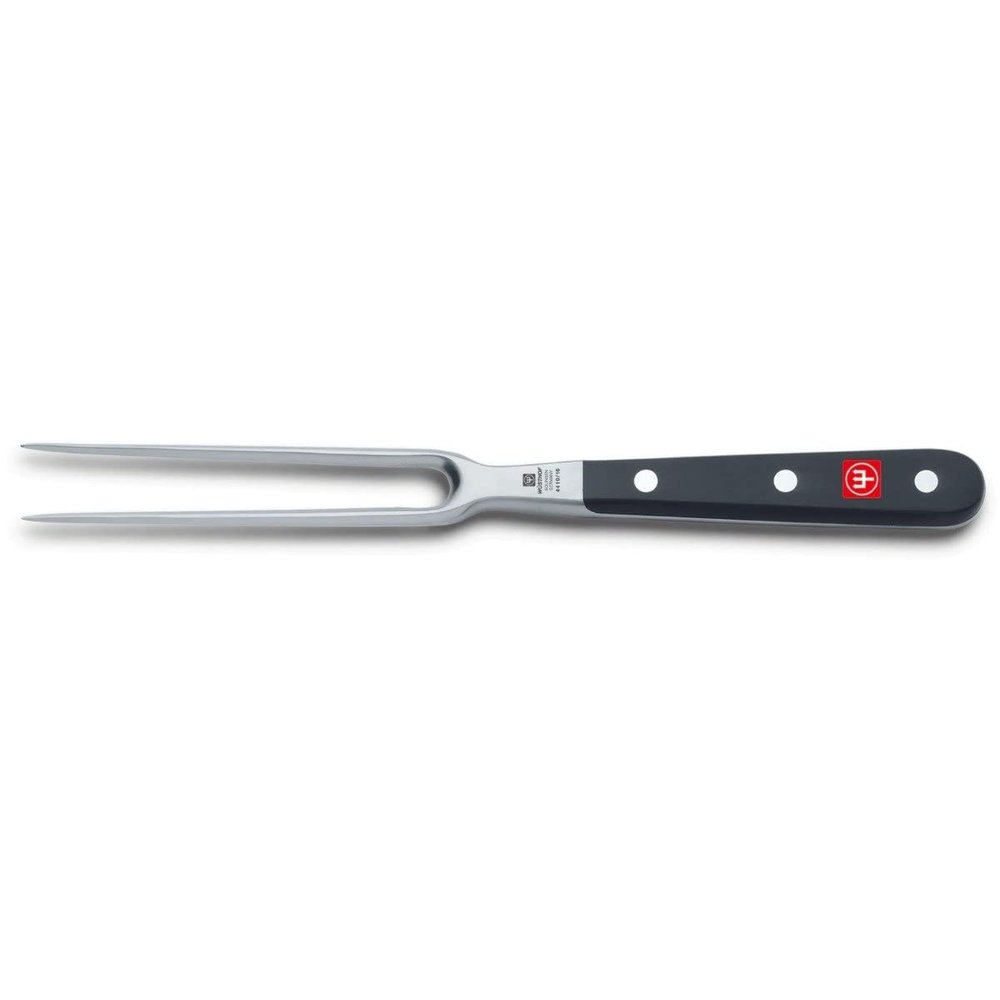 Wusthof Classic Straight Meat Fork, One Size, Black, Stainless Steel