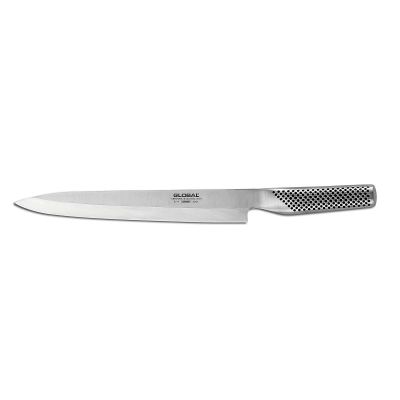 Global 10 Inch Left-Handed Yanagi Sashimi Knife - Lightweight Japanese Stainless Steel, Razor-Sharp Edge, Made in Japan, G-11L