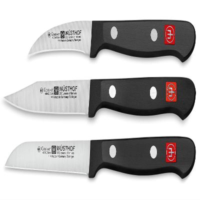 WSTHOF Gourmet Three Piece Pairing Knife Set | 3-Piece German Knife Set | Precise Laser Cut High Carbon Stainless Steel Pairing Knife Set Model 9727