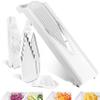 Brner V3 TrendLine Mandoline Starter Set (6 pcs.)  Vegetable Slicer (V-Slicer) + Safety Guard + Inserts + Collection Tray + Multibox  Kitchen Slicer Set (White) view 1