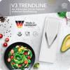 Brner V3 TrendLine Mandoline Starter Set (6 pcs.)  Vegetable Slicer (V-Slicer) + Safety Guard + Inserts + Collection Tray + Multibox  Kitchen Slicer Set (White) view 3