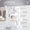 Brner V3 TrendLine Mandoline Starter Set (6 pcs.)  Vegetable Slicer (V-Slicer) + Safety Guard + Inserts + Collection Tray + Multibox  Kitchen Slicer Set (White) view 4