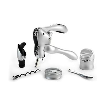 Rabbit Wine Tool Kit (Silver), 6 Piece Set
