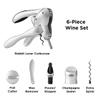 Rabbit Wine Tool Kit (Silver), 6 Piece Set view 3