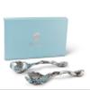 Arthur Court Metal Aluminum Long Magnolia Flower Salad Serving Set- Garden Inspired Heavy Quality Amazing Detail 11" view 2