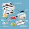 Pasta Maker Deluxe Set- Stainless Steel Machine w 3 Interchangeable Attachments- Make 5 Different Pastas- Spaghetti Fettuccini Angel Hair Ravioli Lasagnette- Durable Cutters for Adjustable Thicknesses view 2