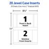 Avery Printable CD Jewel Case Inserts, Matte White, Laser & Inkjet Printer Compatible, 20 Standard and Slimline Inserts, Ideal for CDs, DVDs, Presentations, Portfolios, and More (8693) view 3