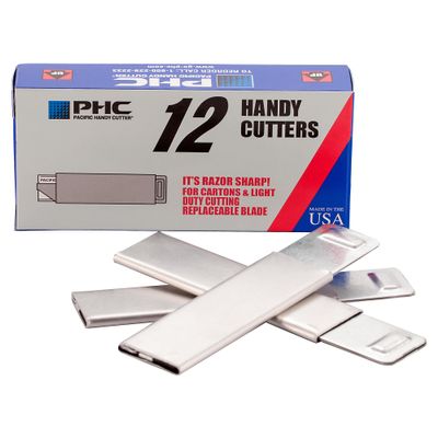 Pacific Handy Cutter Inc. HC100 Handy Box Cutter, Tap Open/Tap Close, 12 per Box, Assorted(Packaging may vary)
