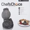Chef'sChoice KrumKake Maker Features Nonstick Surface and Instant Heat Recovery with Temperature Control and Ready Light To Make 6-Inch Cookies, Ready and Baking Lights With Roller, 1050-Watts, Silver view 2
