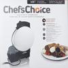 Chef'sChoice KrumKake Maker Features Nonstick Surface and Instant Heat Recovery with Temperature Control and Ready Light To Make 6-Inch Cookies, Ready and Baking Lights With Roller, 1050-Watts, Silver view 3