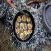 Lodge 13-1/4 Inch Cast Iron Pre-Seasoned Skillet  Signature Teardrop Handle - Use in the Oven, on the Stove, on the Grill, or Over a Campfire, Black view 3