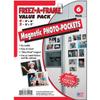 Clear Magnetic Photo Frame Pockets, Freez-A-Frame for Refrigerator, 4 frames (4"x 6") & 2 frames (5"x 7") view 1