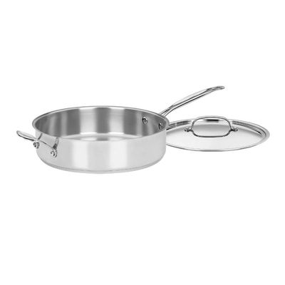 Cuisinart Stainless Steel, 5.5 Quart Saut Pan w/ Cover, Helper Handle, Chef's Classic, 733-30H