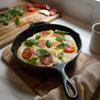 Lodge 8 Inch Cast Iron Pre-Seasoned Skillet  Signature Teardrop Handle - Use in the Oven, on the Stove, on the Grill, or Over a Campfire, Black view 3