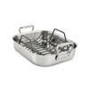 All-Clad Specialty Stainless Steel Roaster with Nonstick Rack 11x14 Inch Oven Broiler Safe 600F Roaster Pan, Pots and Pans, Bakeware, Silver view 1