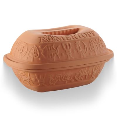 Romertopf Clay Roaster | Non-Stick Dutch Oven | Health Pot Cooking | Clay Baker | Versatile Cooking Vessel - 1.6 Quarts (1.5 Liters) for up to 2 people