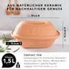 Romertopf Clay Roaster | Non-Stick Dutch Oven | Health Pot Cooking | Clay Baker | Versatile Cooking Vessel - 1.6 Quarts (1.5 Liters) for up to 2 people view 3