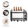 Dualit Classic 4 Slice NewGen Toaster - Stainless Steel - Hand Built in the UK - Replaceable ProHeat elements - Defrost Bread - Mechanical Timer - Charcoal Classic Toaster view 2