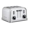 Cuisinart 4 Slice Compact Stainless Steel Toaster with Extra-Wide Slots for Bread, French Toast, Bagels & Pastries, Defrost & Reheat Functions, CPT-180P1, Brushed Stainless, Removable Crumb Tray view 1