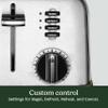Cuisinart 4 Slice Compact Stainless Steel Toaster with Extra-Wide Slots for Bread, French Toast, Bagels & Pastries, Defrost & Reheat Functions, CPT-180P1, Brushed Stainless, Removable Crumb Tray view 3