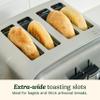 Cuisinart 4 Slice Compact Stainless Steel Toaster with Extra-Wide Slots for Bread, French Toast, Bagels & Pastries, Defrost & Reheat Functions, CPT-180P1, Brushed Stainless, Removable Crumb Tray view 4