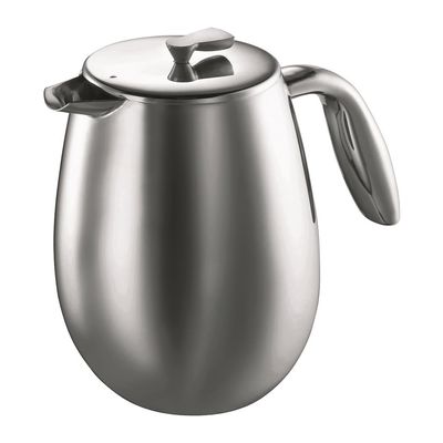 Bodum 51 oz Columbia Thermal French Press Coffee Maker, Insulated Double Wall Stainless Steel, Chrome