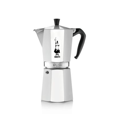 Bialetti - Moka Express: Iconic Stovetop Espresso Maker, Makes Real Italian Coffee, Moka Pot 12 Cups (22.6 Oz - 670 Ml), Aluminum, Silver