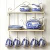 Spode Blue Italian Teapot with Infuser - 40 oz Countryside-Inspired Ceramic Teaware for Afternoon Tea, Earthenware Brunch Tableware, Vintage-Inspired Tea Party Hosting view 2