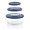 Pyrex Simply Store (3-Pack) Glass Food Storage Containers Set, (2, 4 & 7 Cup) Meal Prep Containers With BPA-Free Lids, Dishwasher & Microwave Safe view 1