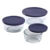 Pyrex Simply Store (3-Pack) Glass Food Storage Containers Set, (2, 4 & 7 Cup) Meal Prep Containers With BPA-Free Lids, Dishwasher & Microwave Safe view 2