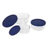 Pyrex Simply Store (3-Pack) Glass Food Storage Containers Set, (2, 4 & 7 Cup) Meal Prep Containers With BPA-Free Lids, Dishwasher & Microwave Safe view 3