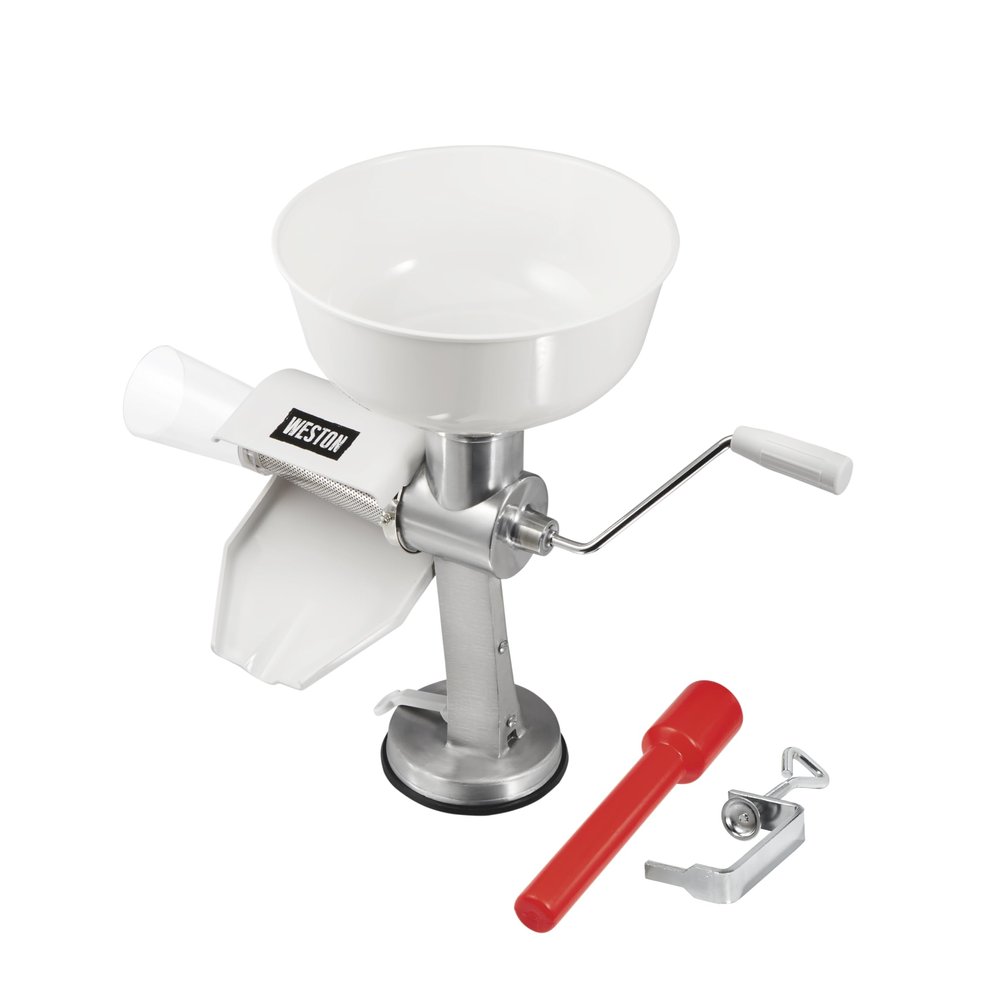 Weston Food Strainer and Sauce Maker for Tomato, Fresh Fruits and Vegetables ,White