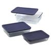 Pyrex Simply Store 6-Piece Rectangular Glass Food Storage Set view 1
