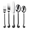Gourmet Settings 20-Piece Flatware Treble Clef Collection Black Silverware Cutlery Kitchen Sets, Stainless Steel Utensils Knife/Fork/Spoons, Dishwasher Safe (34-350) view 1
