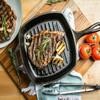 Lodge Cast Iron Grill Pan, Square, 10.5 Inch view 2